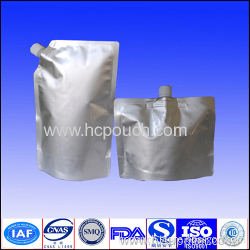 Liquid Metalized Stand Up Bag With Spout 